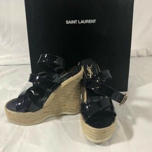 Yves Saint Laurent Women's Sandals Dark Blue Sz 5